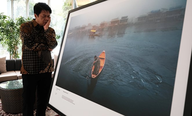 The opening ceremony of the  exhibition in Jakarta.