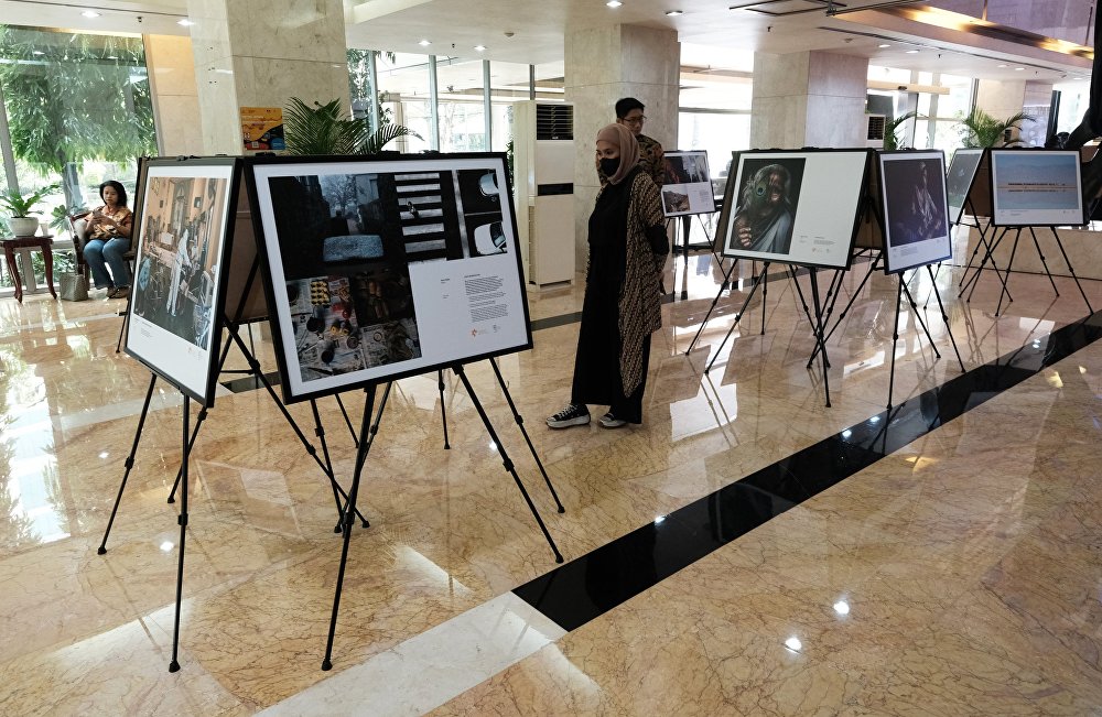 The opening ceremony of the  exhibition in Jakarta.