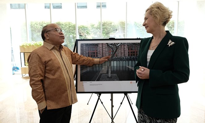 The opening ceremony of the  exhibition in Jakarta.