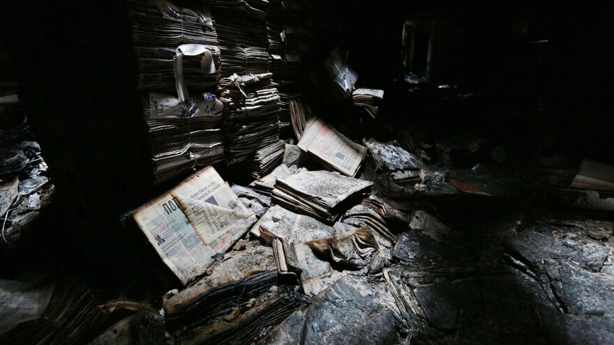 Библиотека ИНИОН РАН после пожара